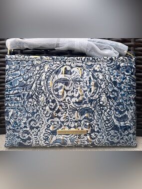 NWT Brahmin LORELEI in BLUE FILIGREE Melbourne Shoulder Bag